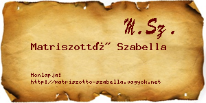Matriszottó Szabella névjegykártya